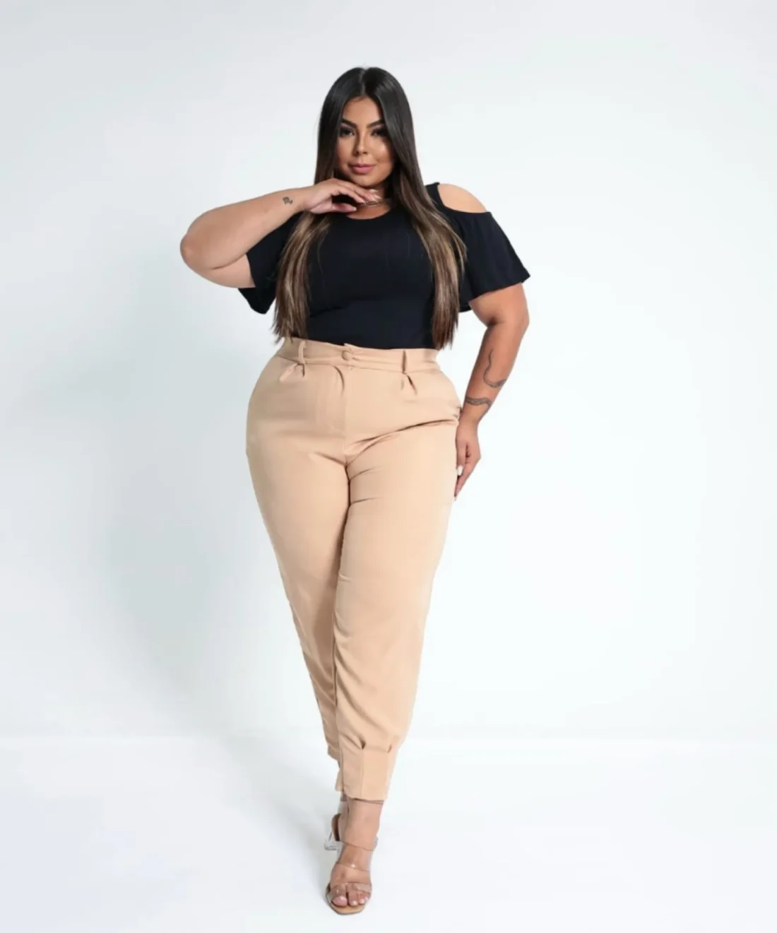 Calça Social Feminina Alfaiataria Plus Size