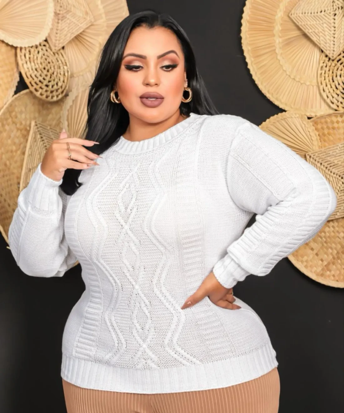 Blusa Tricô Elegance Plus - Moda Inverno