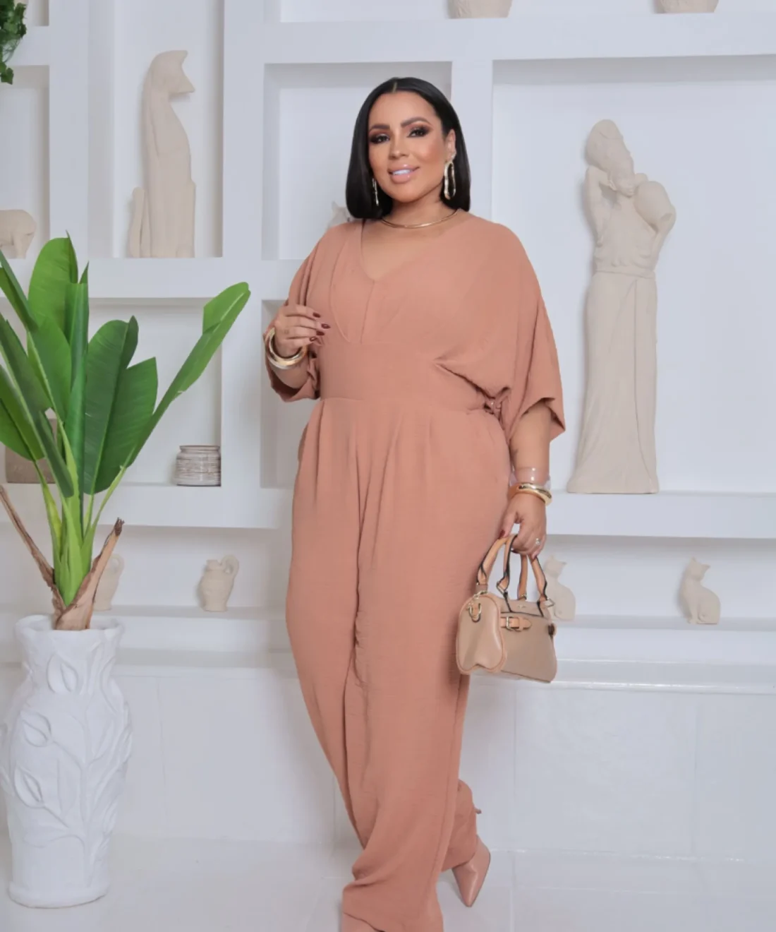 Macacão Classic Longo para Eventos Plus Size