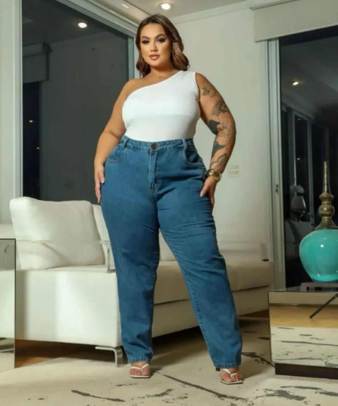Calça Jeans Denim Attitude Plus Size