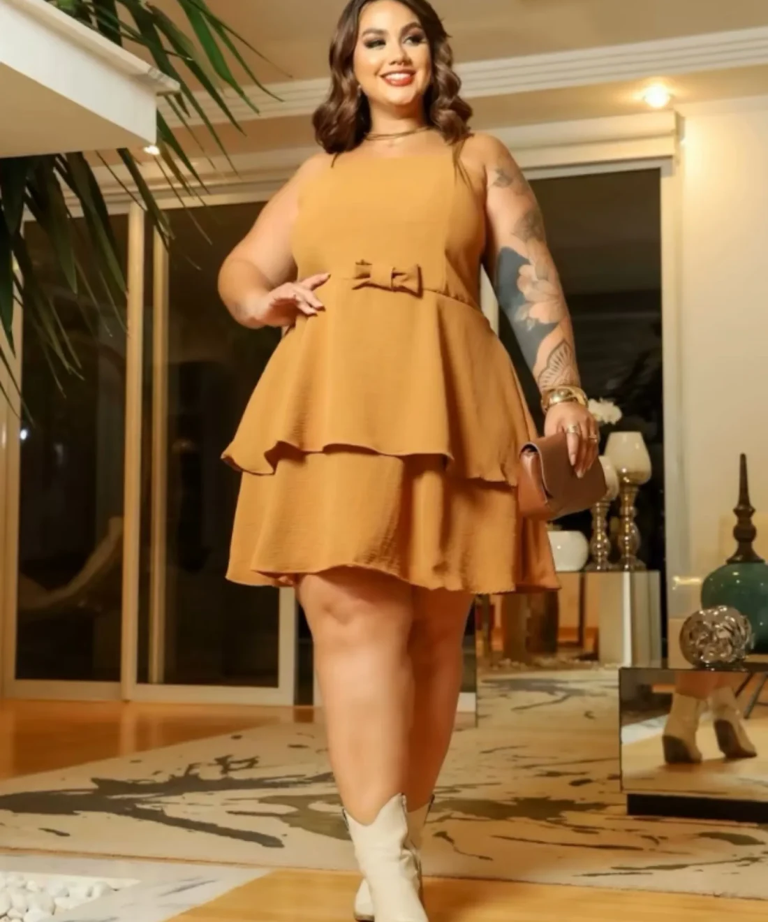 Vestido Lacinho Duna Plus