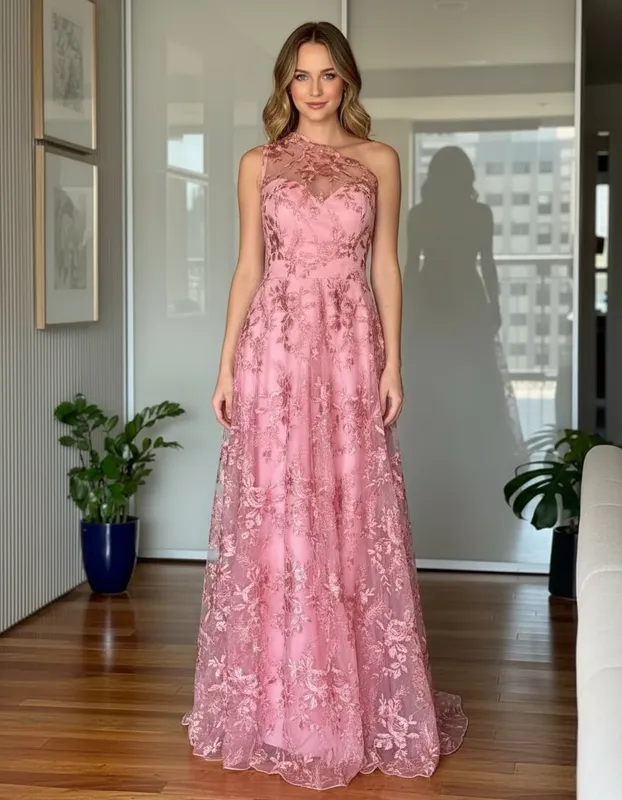 Vestido de Festa Diamante de Gala Rose