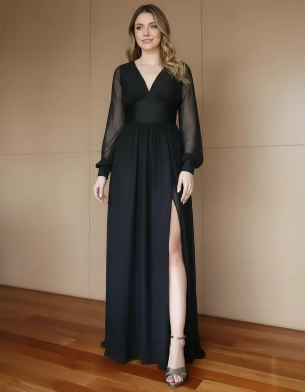 Vestido de Festa Clássico Preto