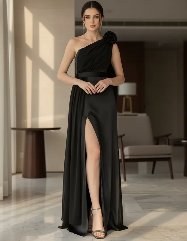 Vestido Aurora di Luce Preto de Festa