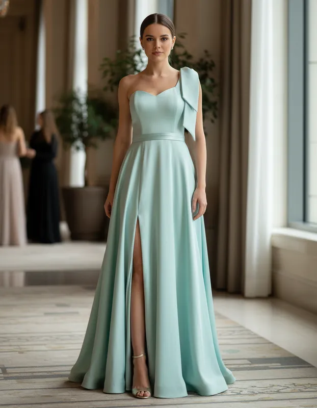 Vestido Modern Glam Verde Menta de Festa