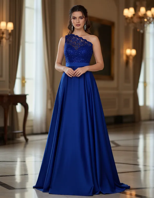 Vestido de Festa Azul Royal Eternity de Gala