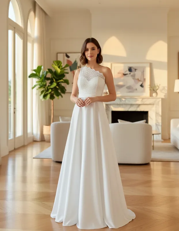 Vestido de Festa Branco Eternity de Gala