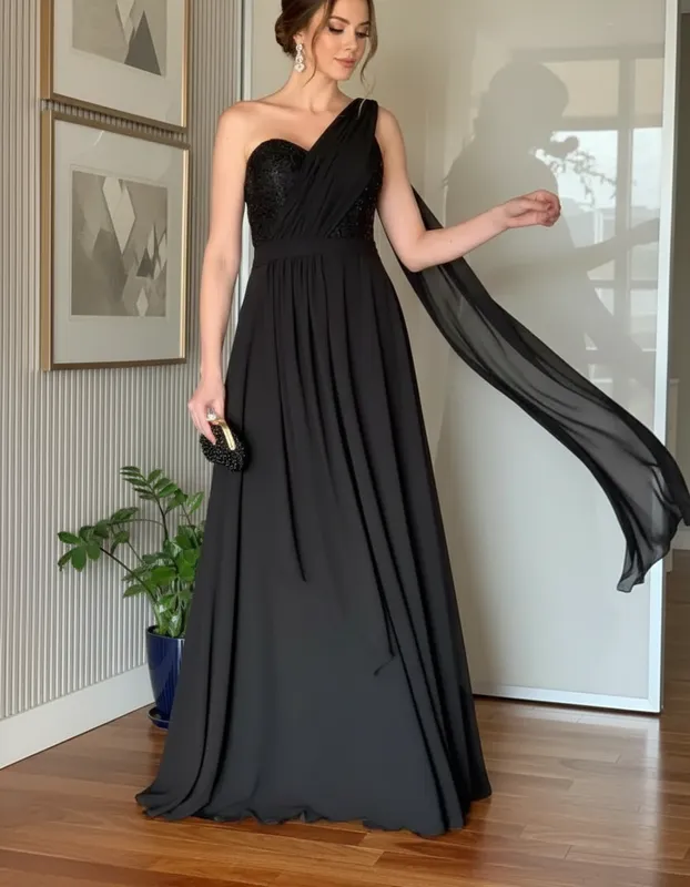 Vestido Elegance Preto de Festa Convidadas