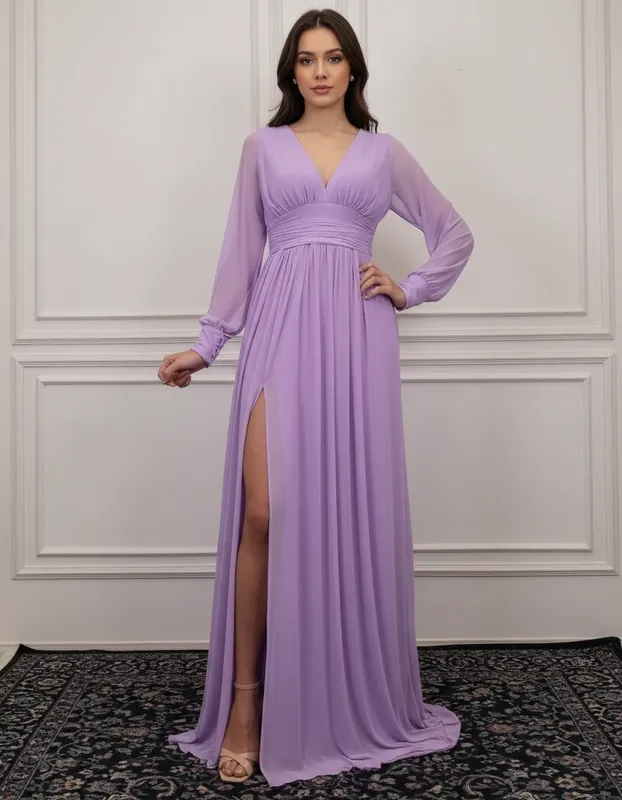 Vestido de Festa Clássico Lilás